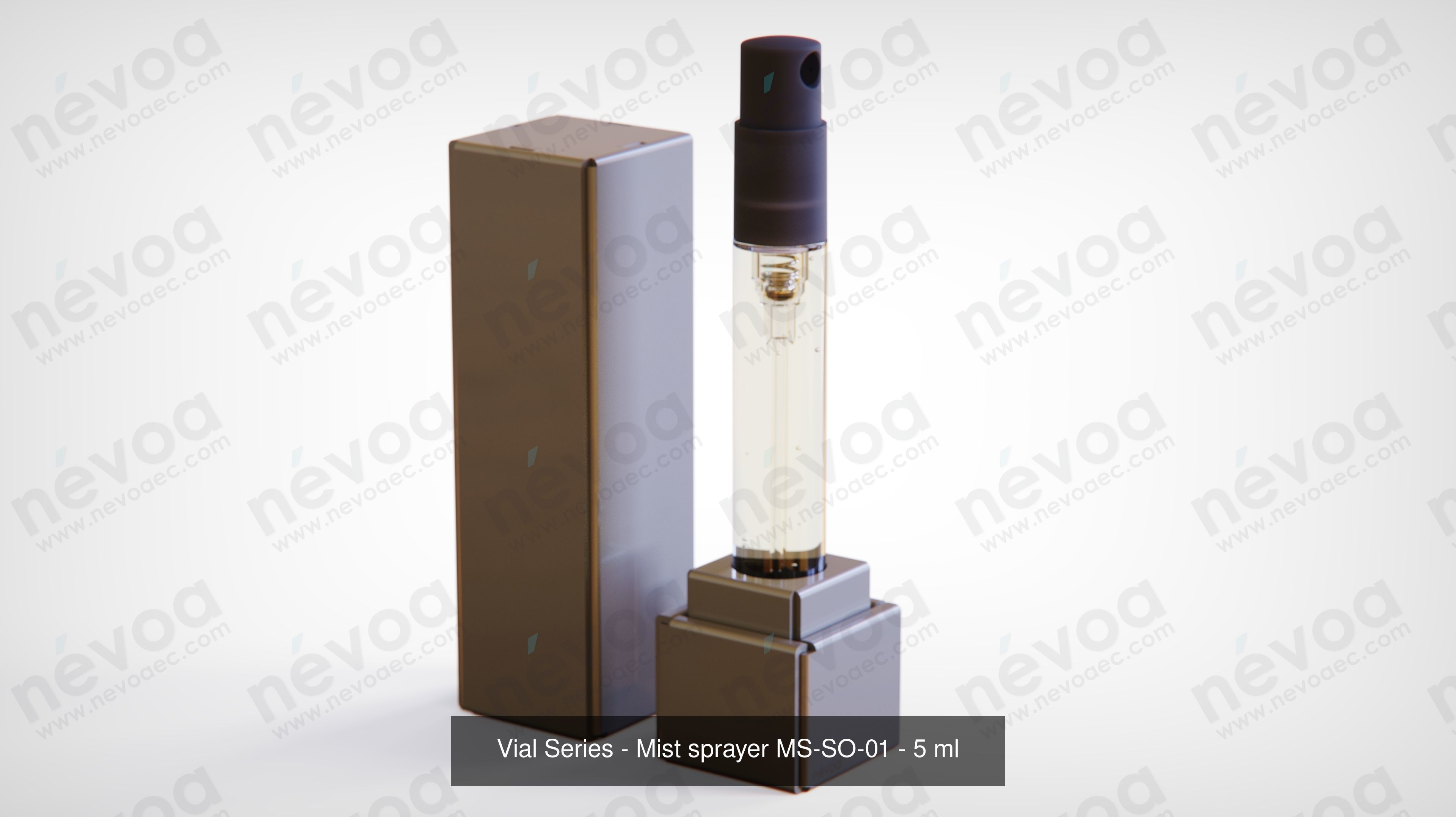 Vial Series - Mist sprayer - Cream pump - 5 ml 3D Model Collection_1