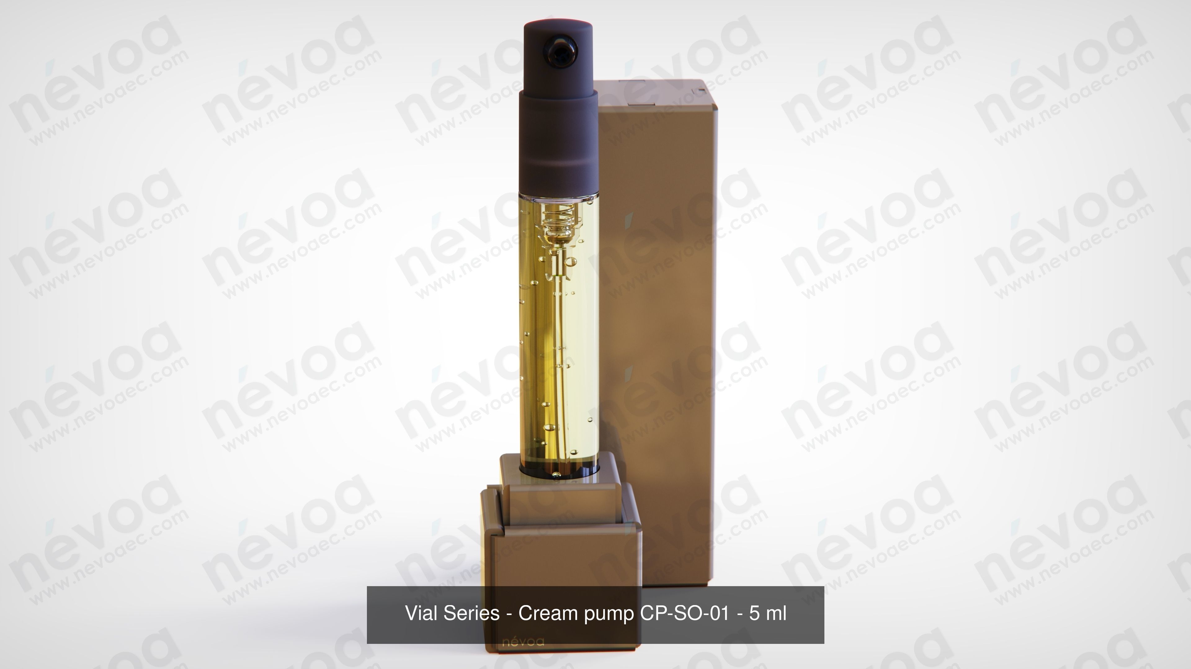 Vial Series - Mist sprayer - Cream pump - 5 ml 3D Model Collection_2