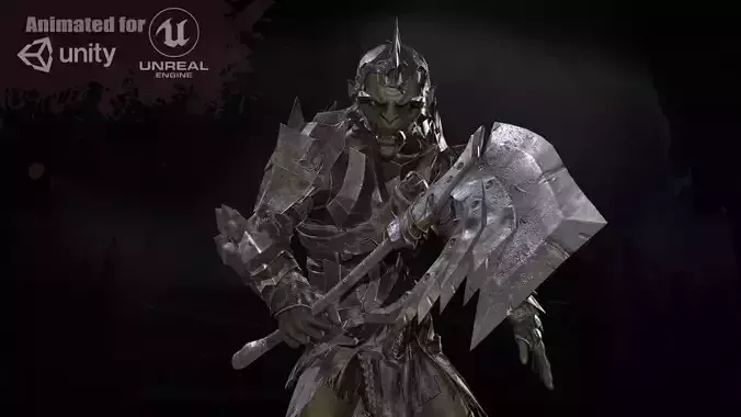 SkinnyOrc 11 Low-poly 3D model