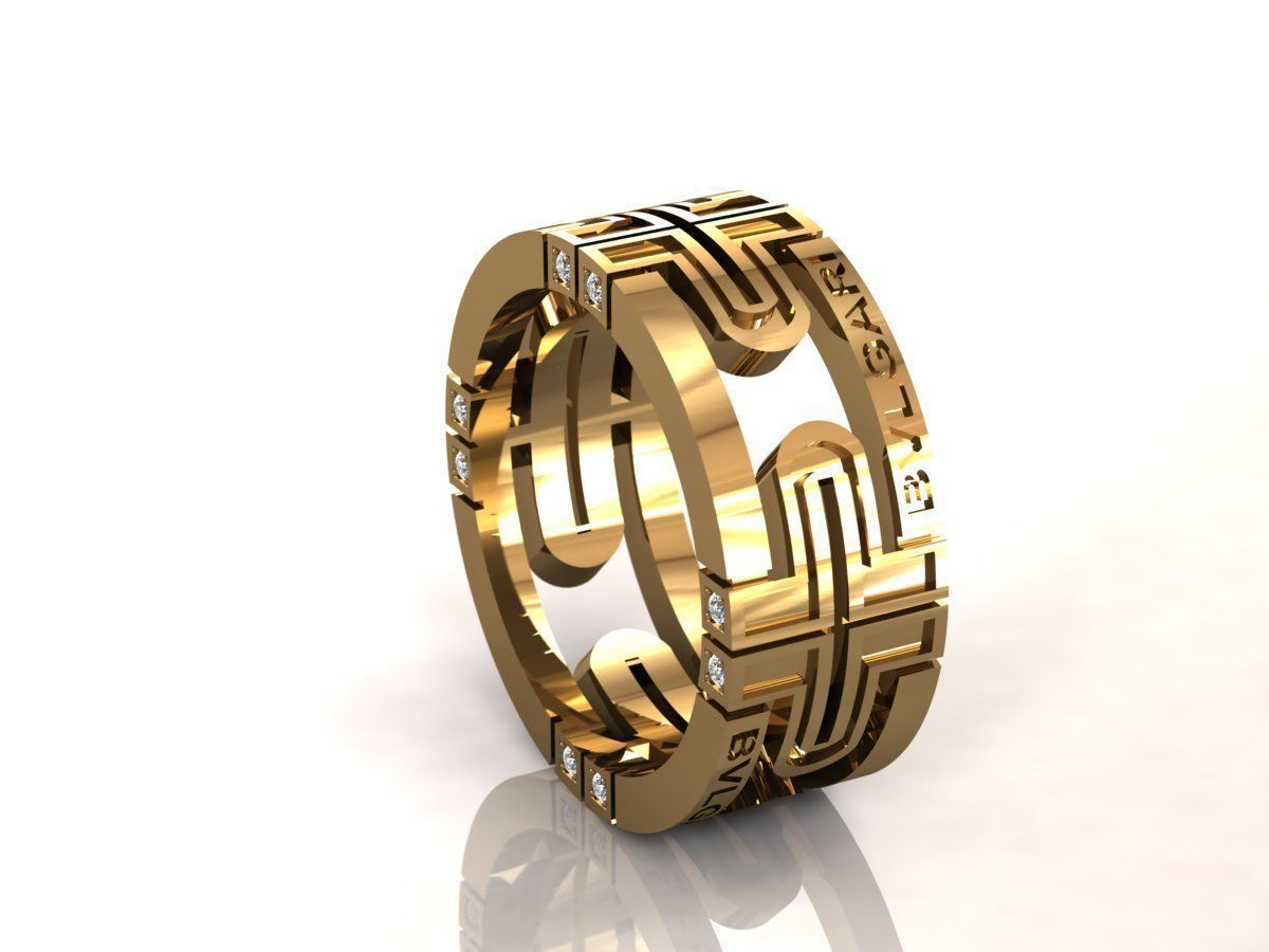 Ring Bvlgari 9 3D print model_2