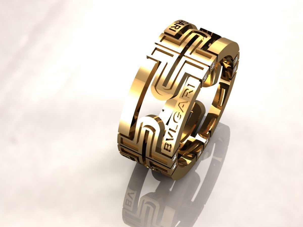 Ring Bvlgari 9 3D print model_8