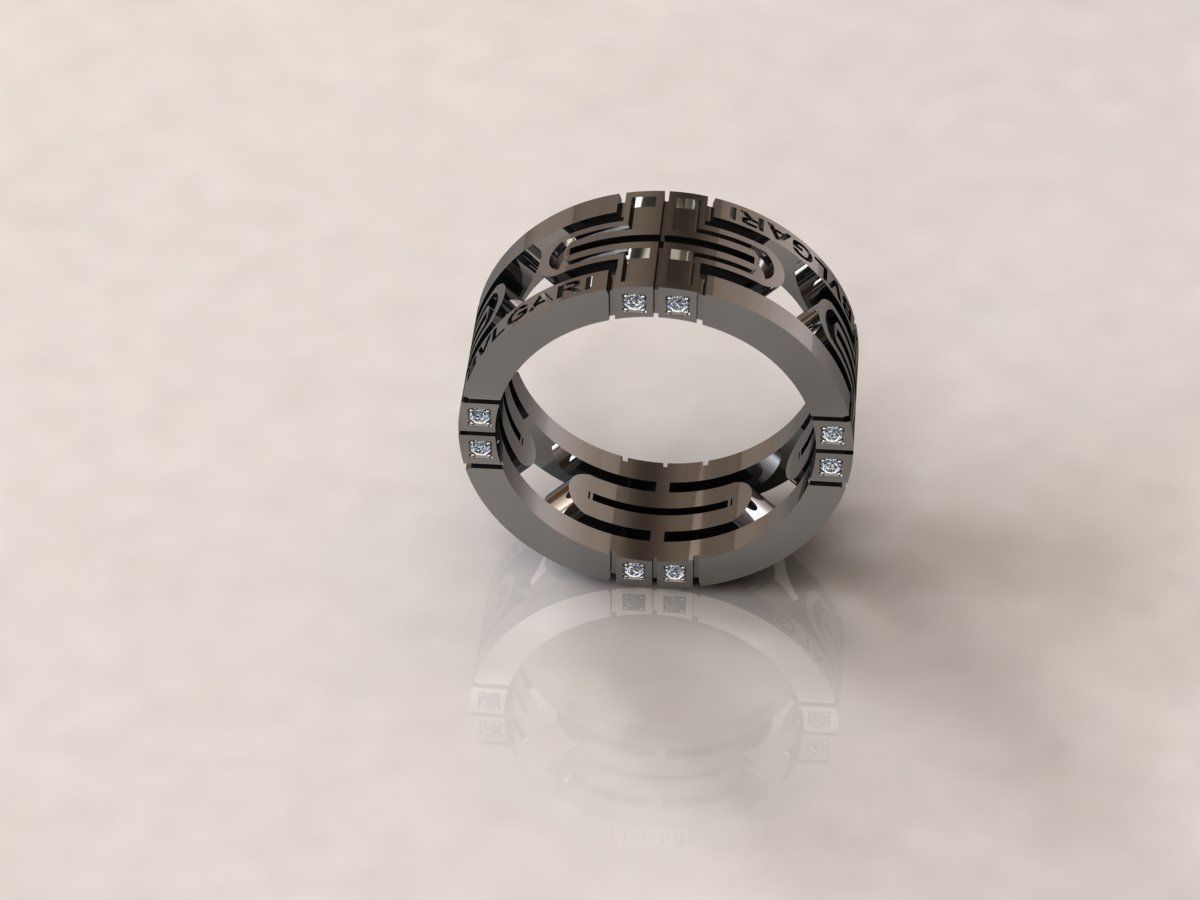 Ring Bvlgari 9 3D print model_9