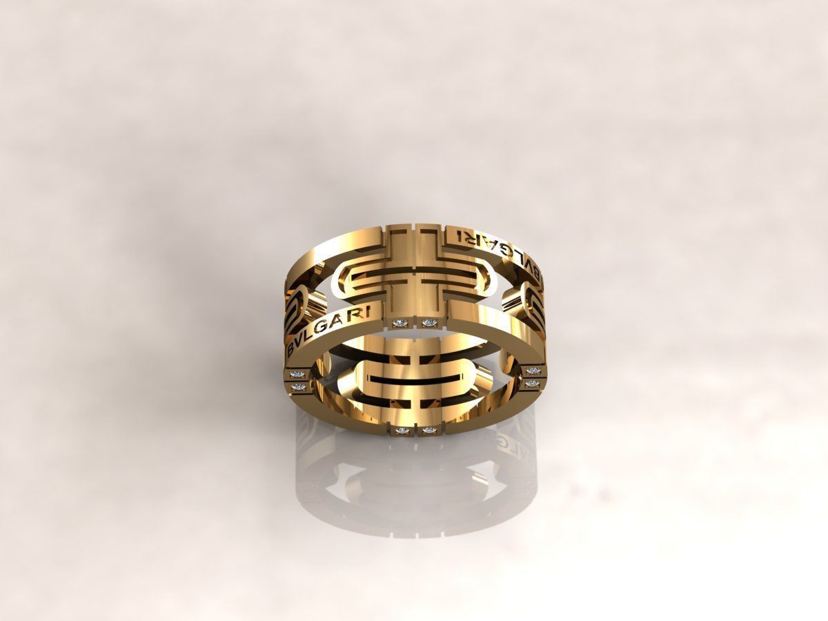 Ring Bvlgari 9 3D print model_4