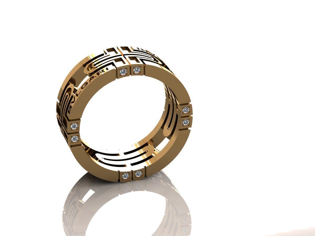 Ring Bvlgari 9 3D print model_11