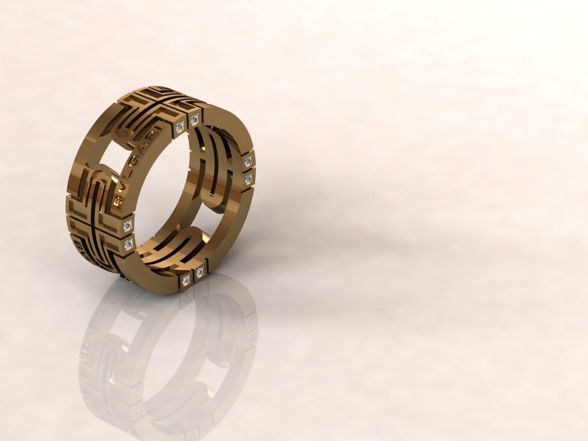 Ring Bvlgari 9 3D print model_12