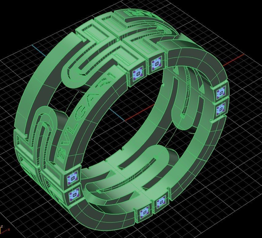Ring Bvlgari 9 3D print model_6
