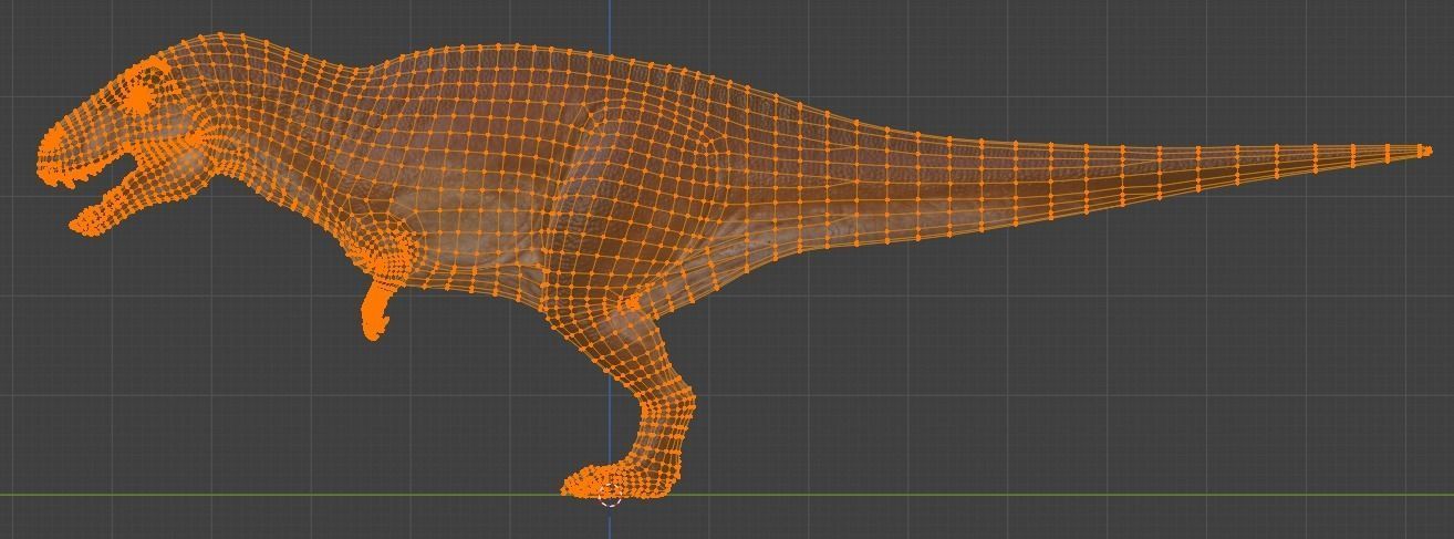 Acrocanthosaurus Low-poly 3D model_4