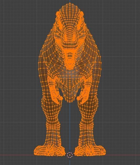 Acrocanthosaurus Low-poly 3D model_5