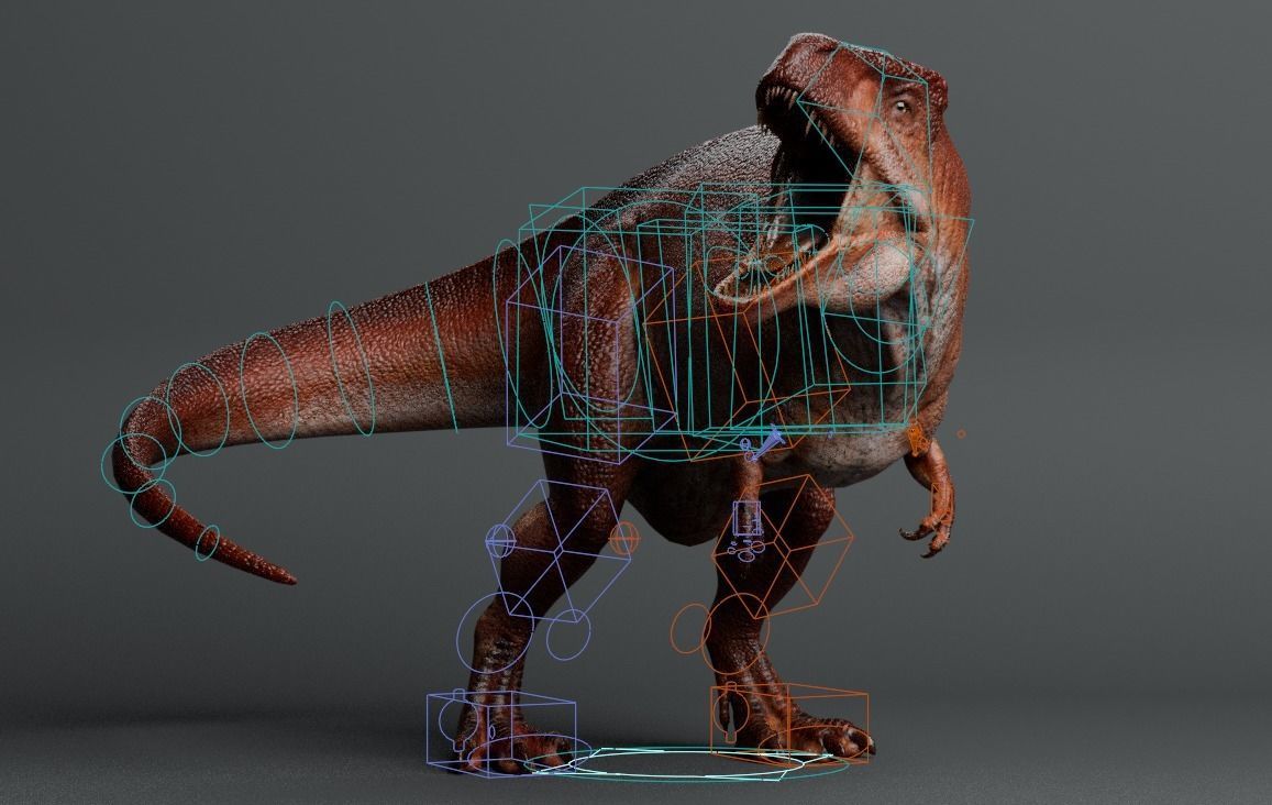 Acrocanthosaurus Low-poly 3D model_3