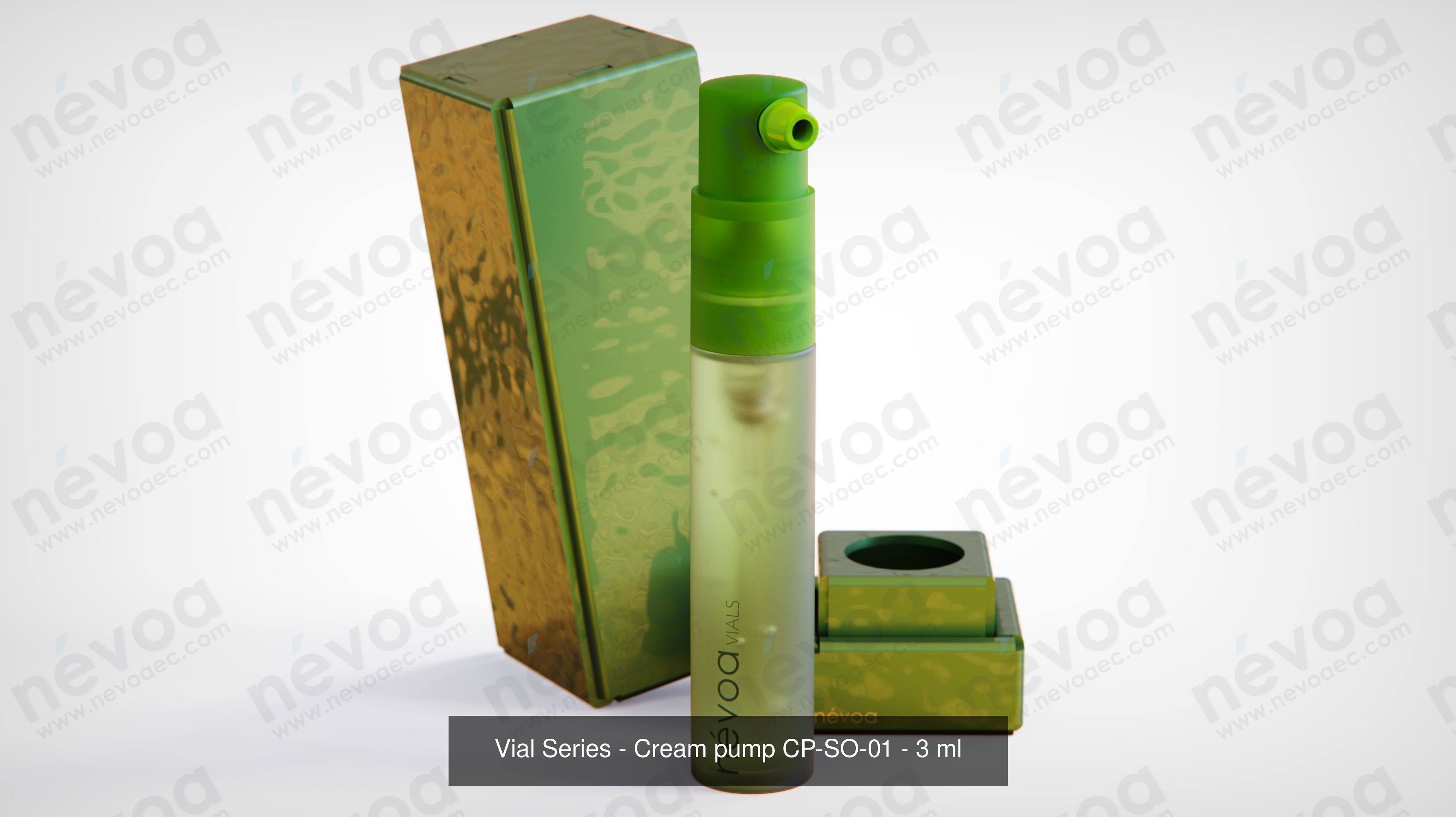 Vial Series - Mist sprayer - Cream pump - 1-5 - 5 ml 3D Model Collection_8