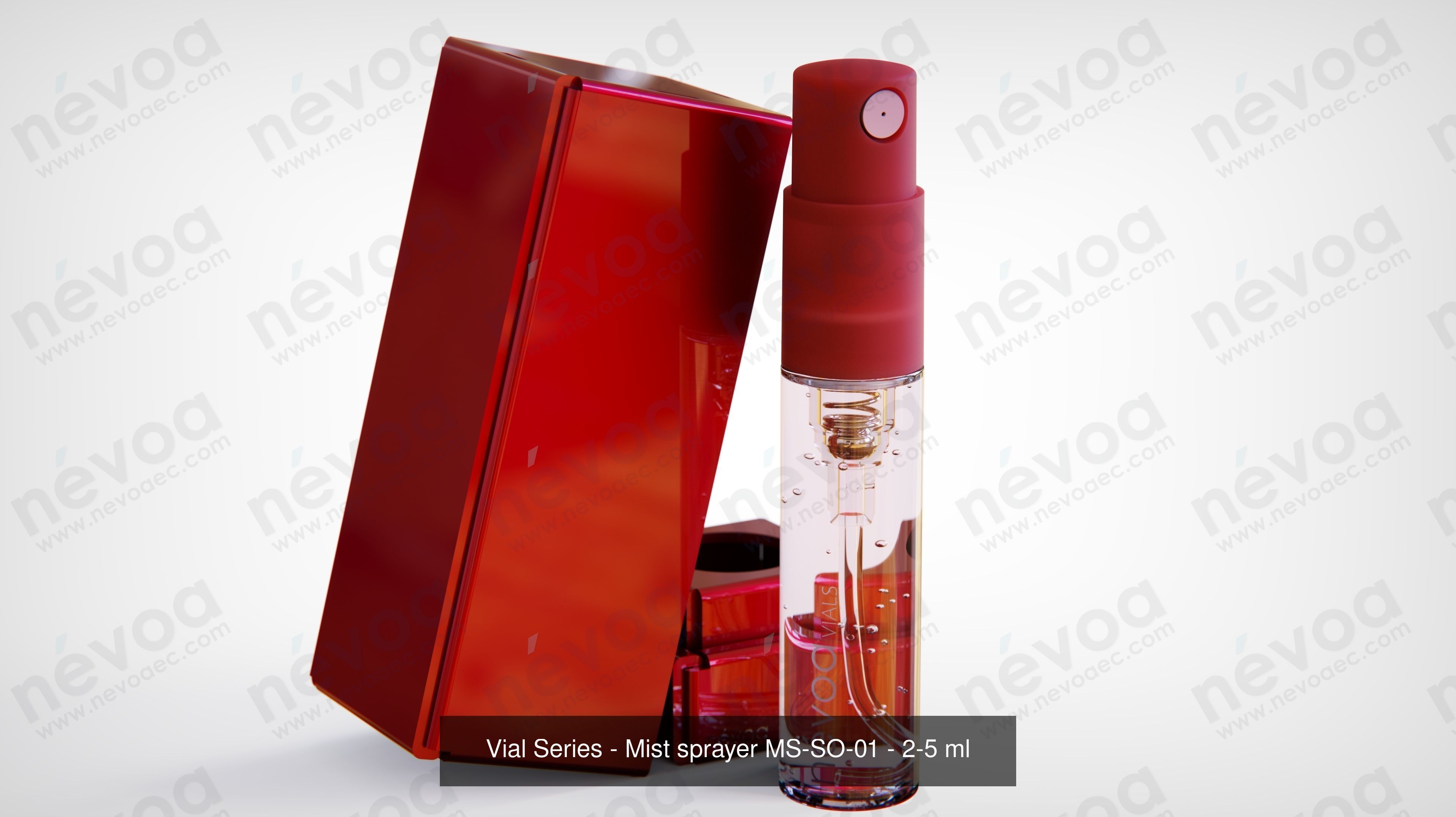 Vial Series - Mist sprayer - Cream pump - 1-5 - 5 ml 3D Model Collection_5