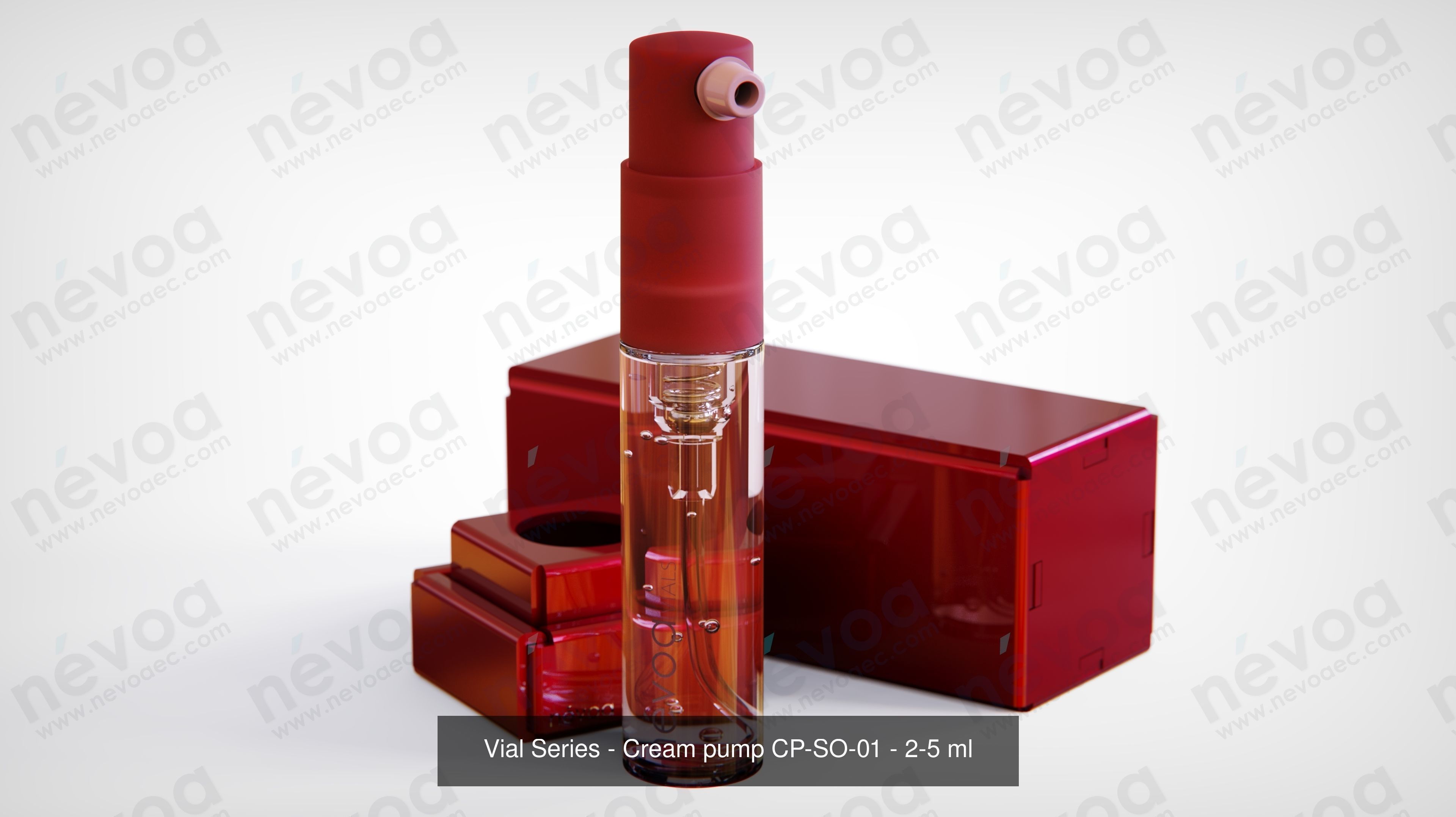 Vial Series - Mist sprayer - Cream pump - 1-5 - 5 ml 3D Model Collection_6