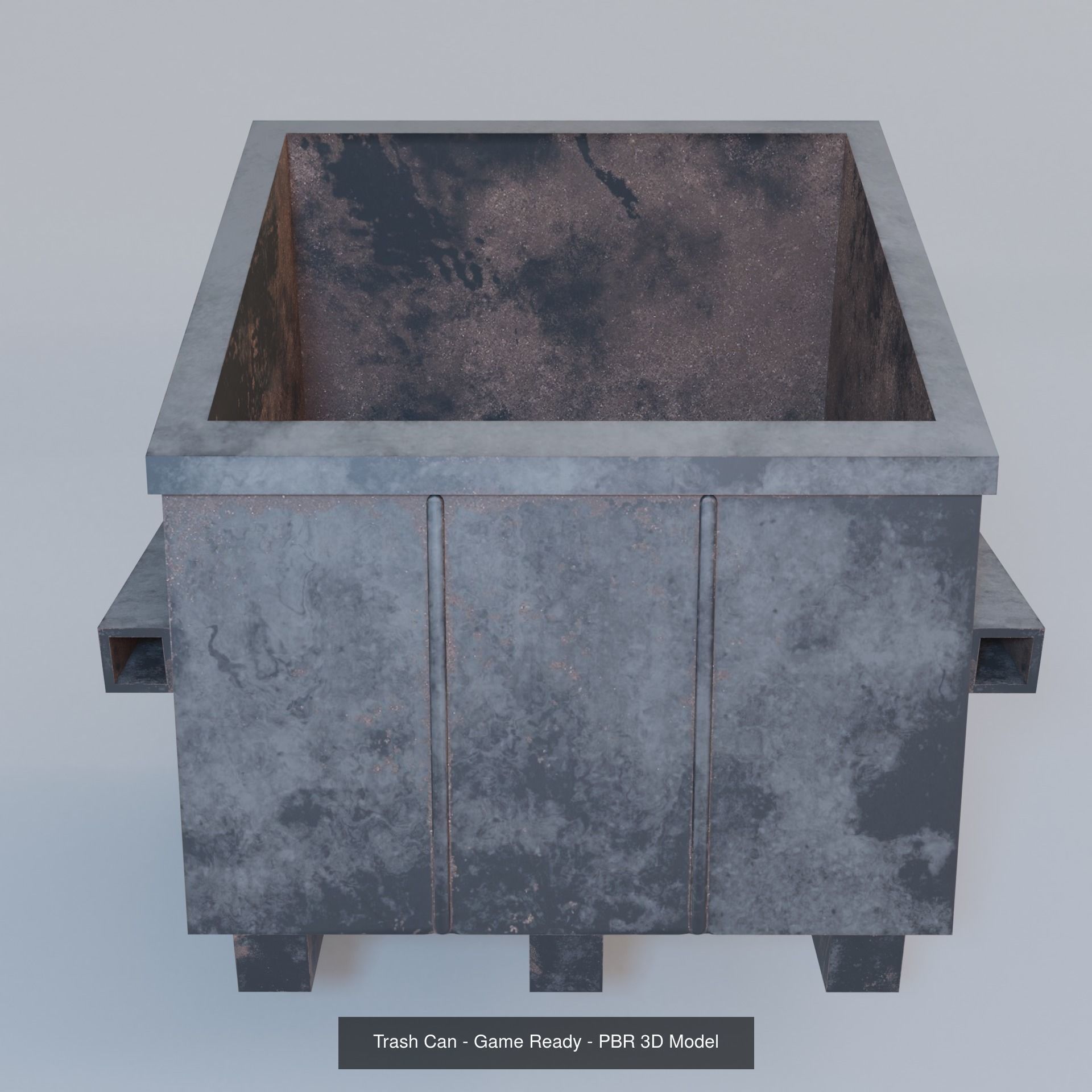 Trash Can - Game Ready - Low Poly PBR 3D Model 3D Model Collection_2