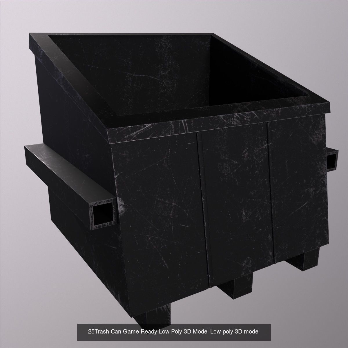 Trash Can - Game Ready - Low Poly PBR 3D Model 3D Model Collection_9