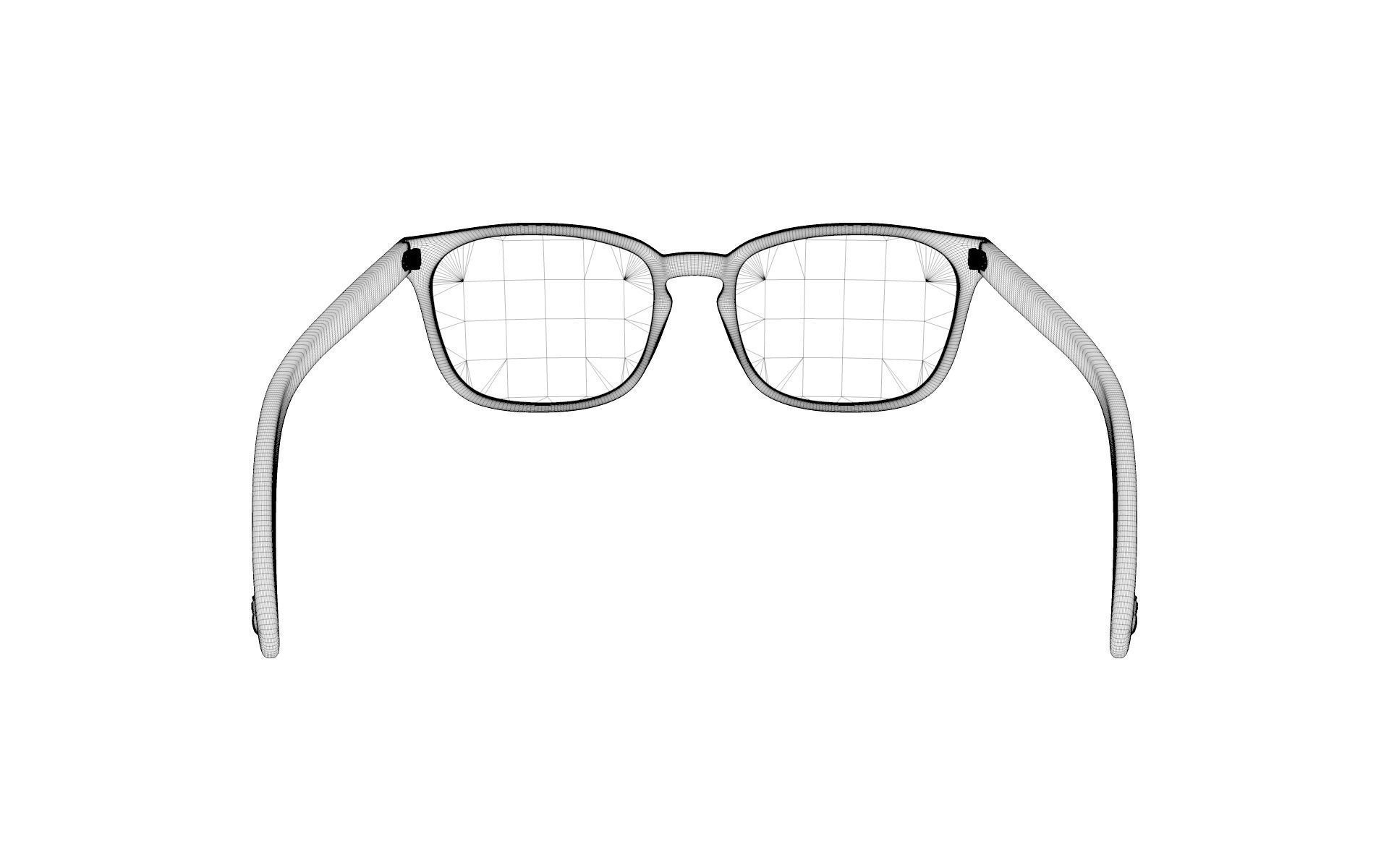 Square Sunglasses With Clear Frames 3D model_13