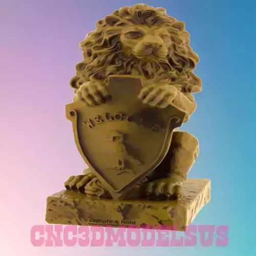  Lion welcome 3D MODEL STL FILE FOR CNC ROUTER LASER 