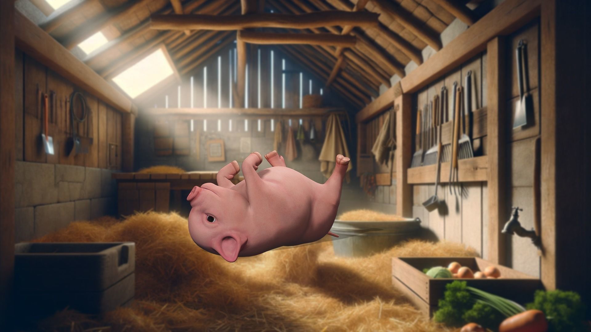 Playful Piglet 3D Pig Model Low-poly 3D model_24