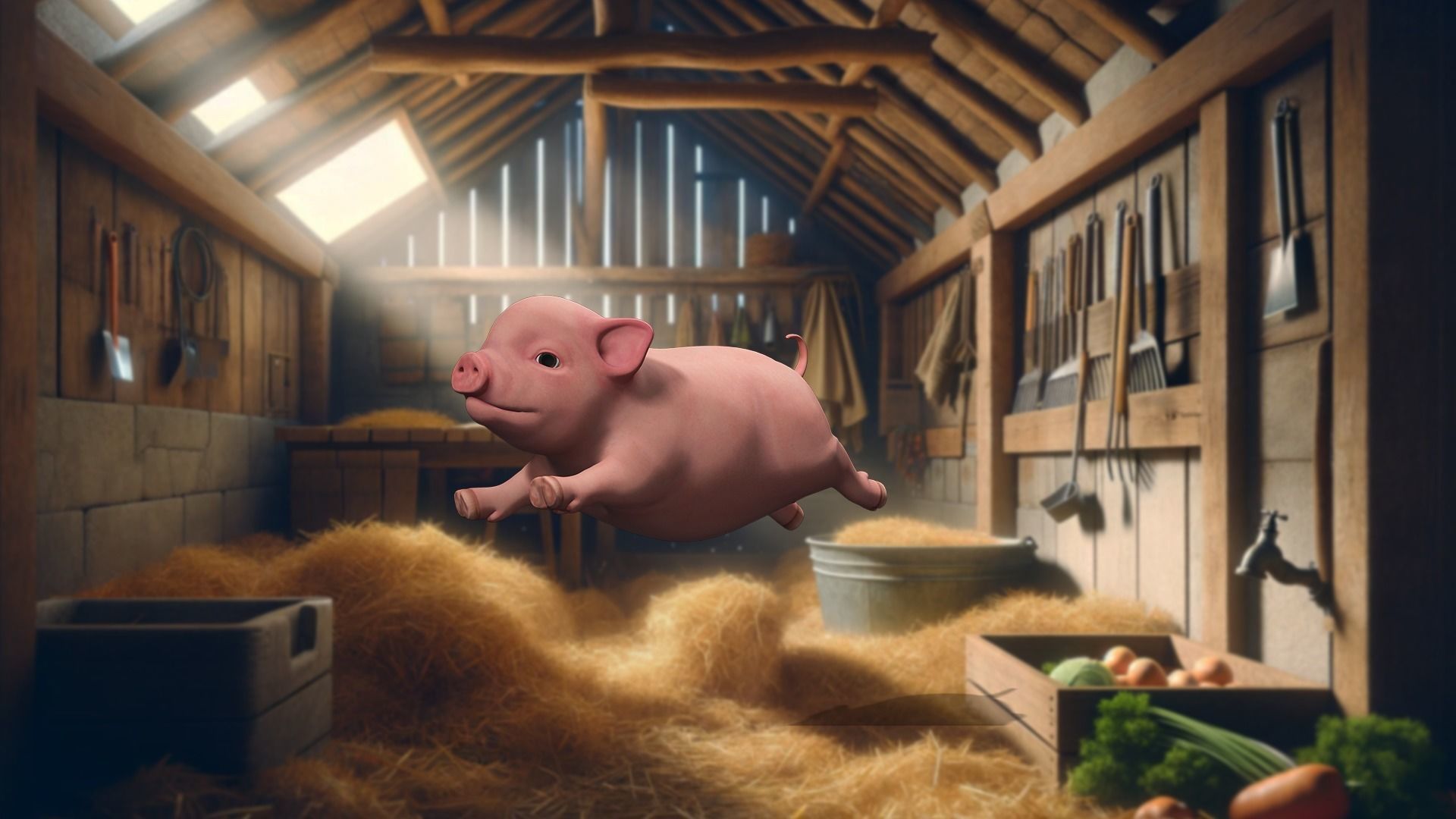 Playful Piglet 3D Pig Model Low-poly 3D model_28