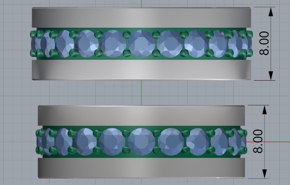 2 wedding ring heart 3D print model_6