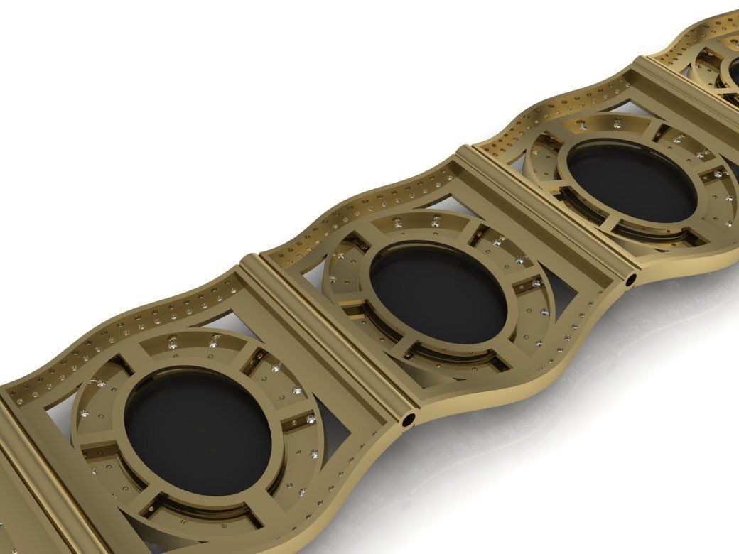 link bracelet mens 3D print model_5