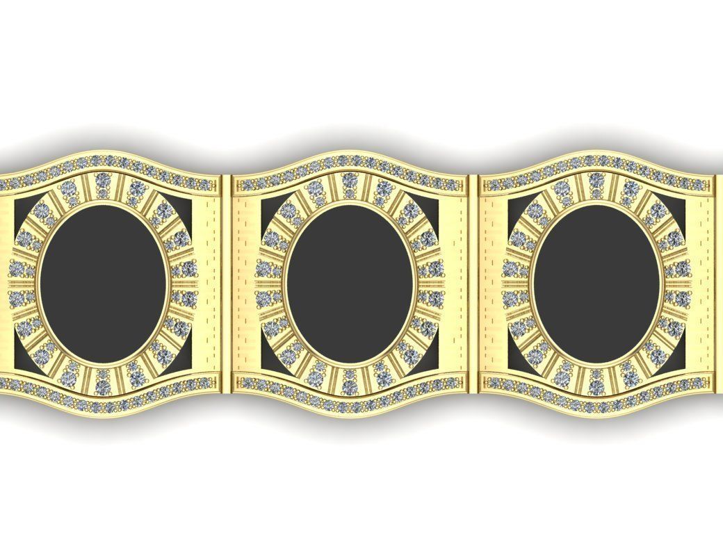 link bracelet mens 3D print model_3