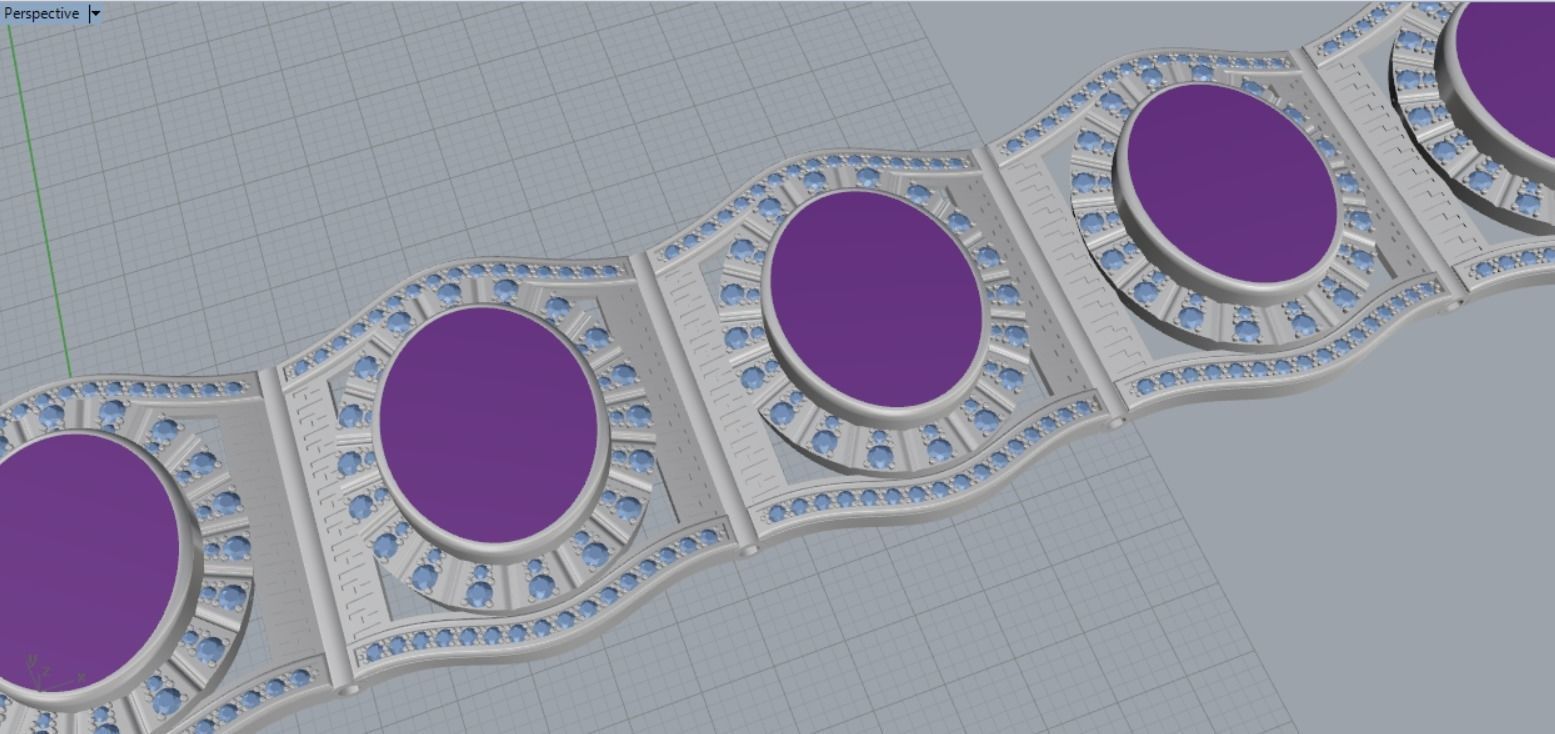 link bracelet mens 3D print model_9