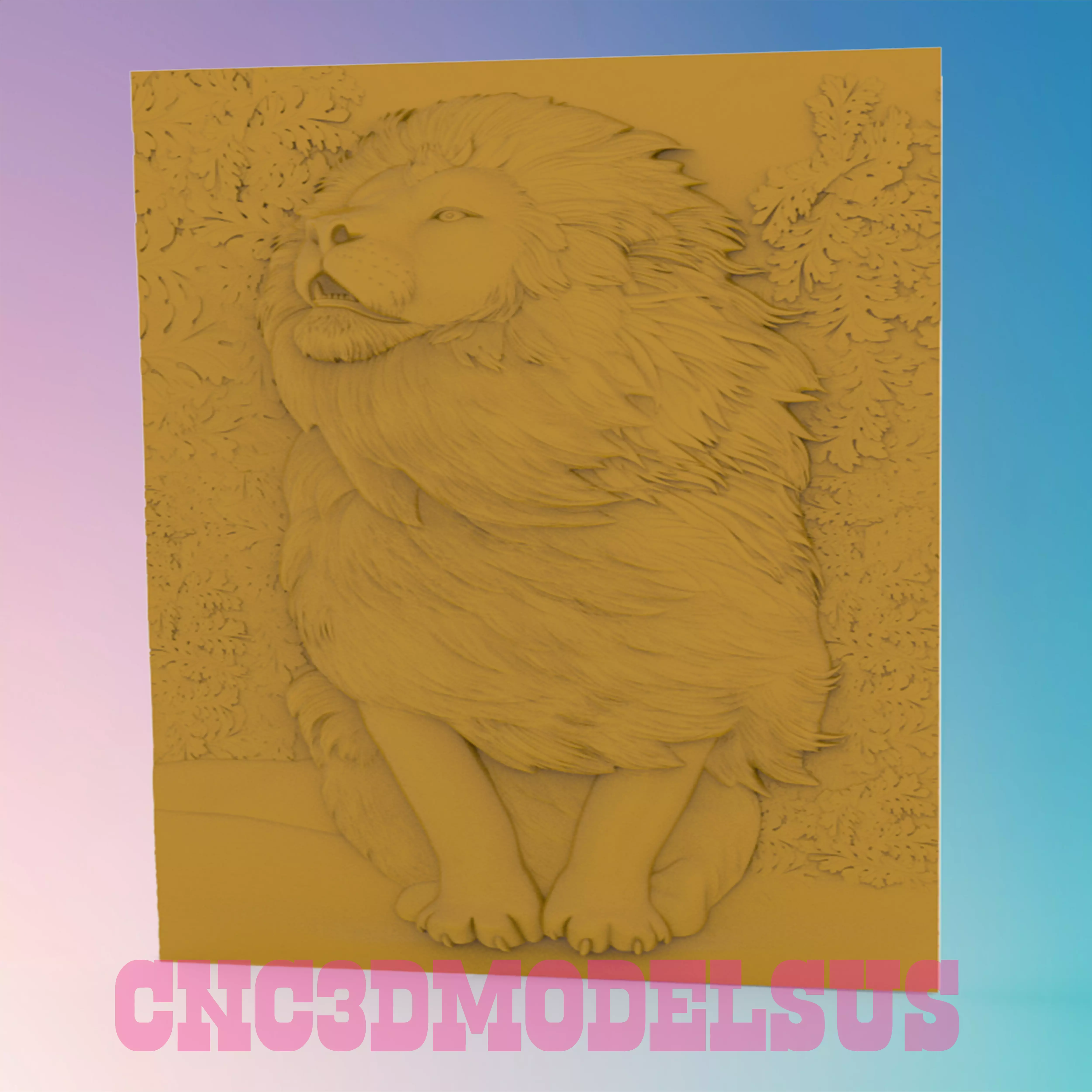 Lion 3D MODEL STL FILE FOR CNC ROUTER LASER 3D print model_0