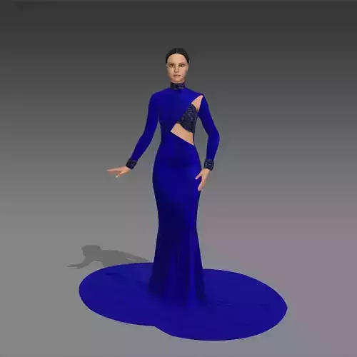 3d silk gown