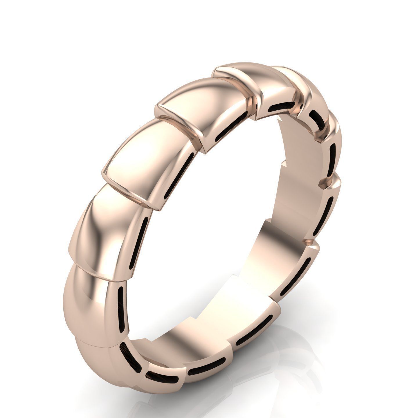 Snake Engagement Wedding Ring 3D print model 3D print model_1