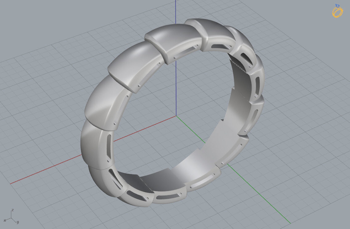 Snake Engagement Wedding Ring 3D print model 3D print model_8