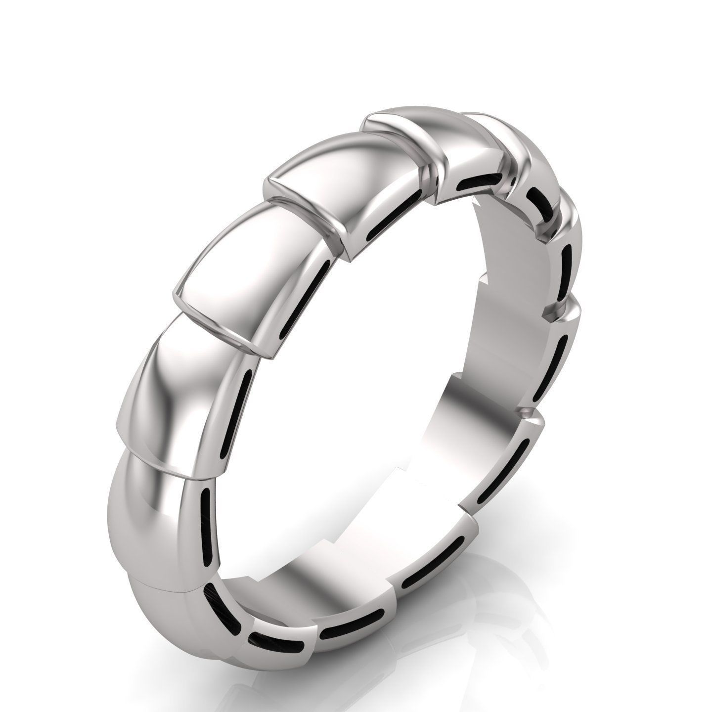 Snake Engagement Wedding Ring 3D print model 3D print model_2