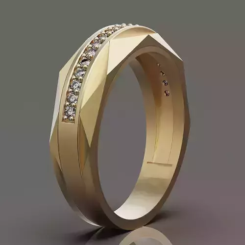 Lux  ring silver gold jewelry printable 3D model