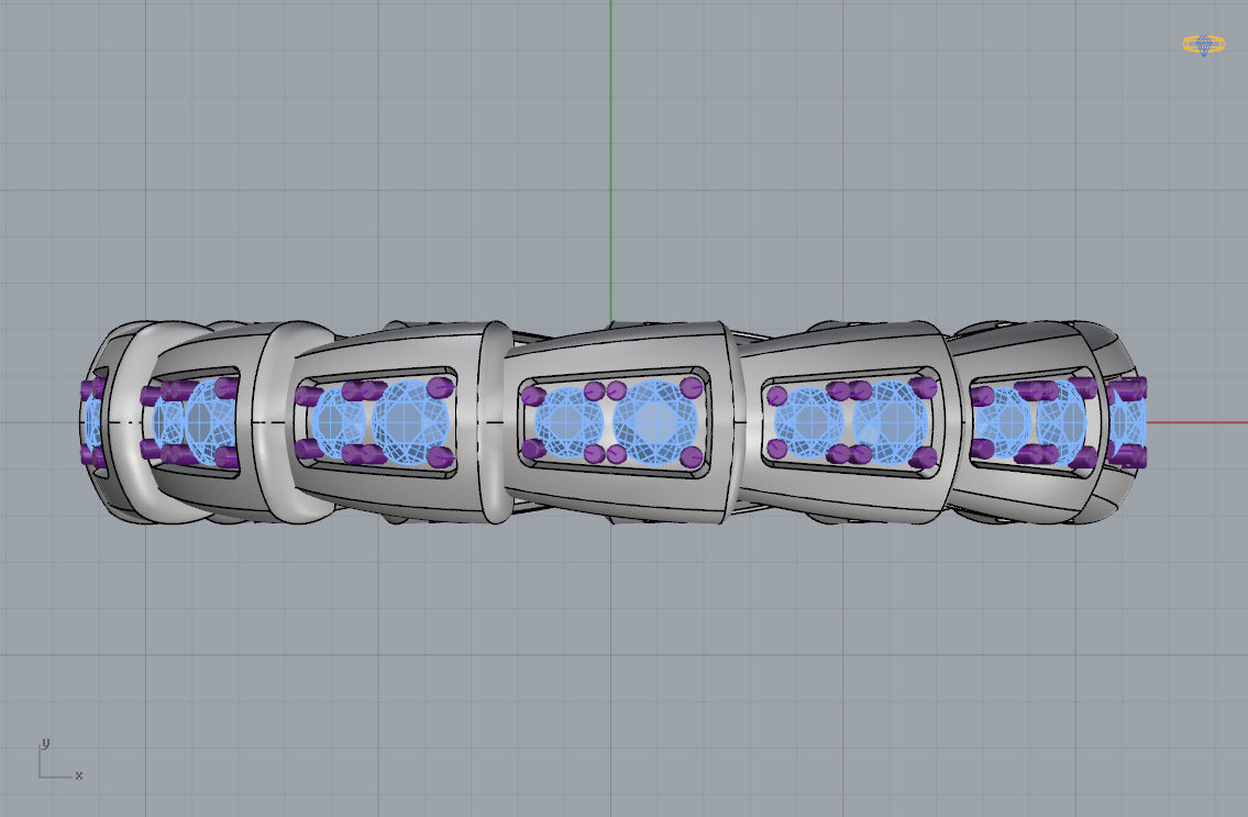 Snake Engagement Wedding Ring With Diamonds 3D print model 3D print model_7