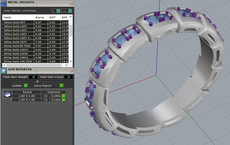 Snake Engagement Wedding Ring With Diamonds 3D print model 3D print model_11