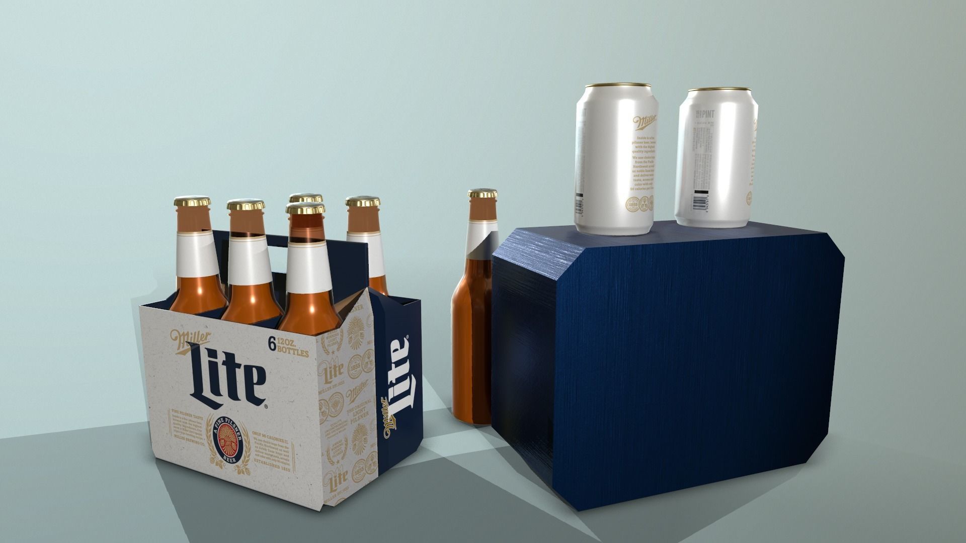 Beer Miller Low-poly 3D model_4
