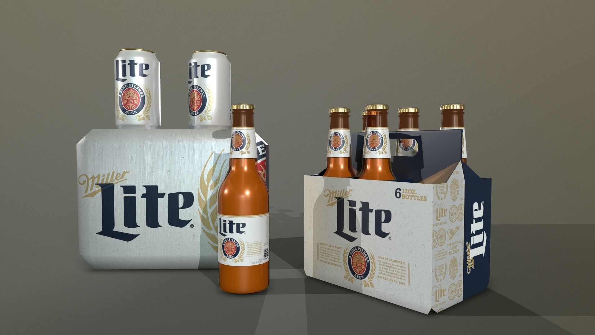 Beer Miller Low-poly 3D model_3