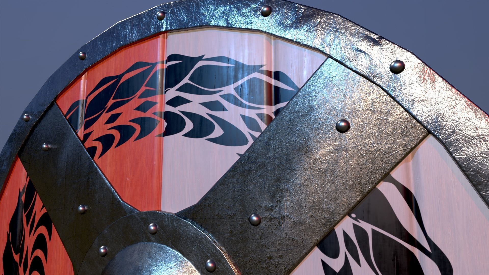 Viking Shield 2 Free low-poly 3D model_5