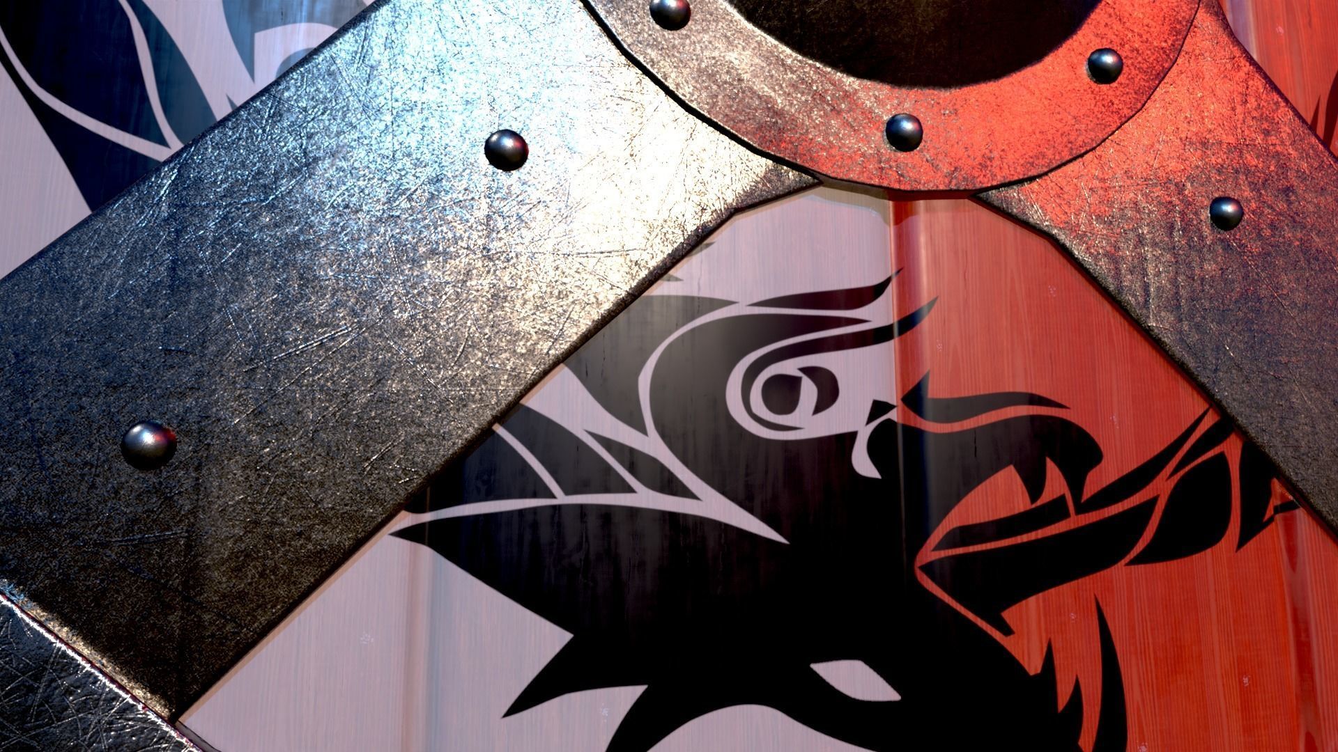 Viking Shield 2 Free low-poly 3D model_4