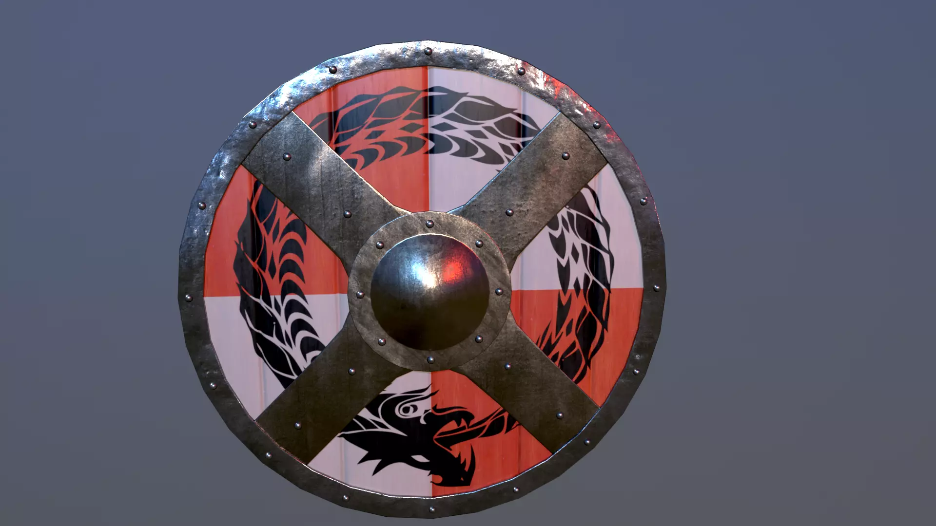 Viking Shield 2 Free low-poly 3D model_0