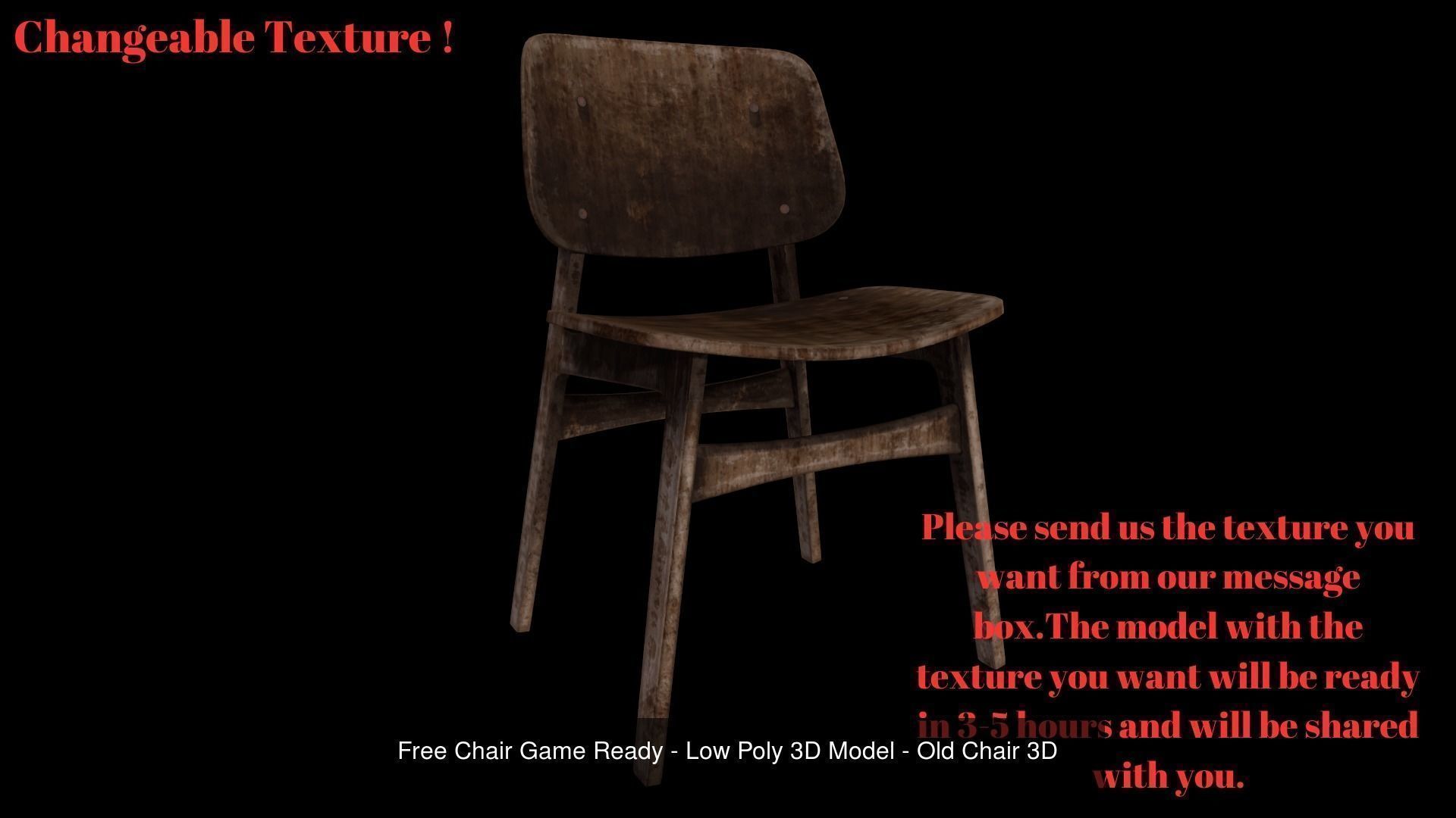 Chair Pack - Game Ready - Low Poly PBR 3D Model 3D Model Collection_7