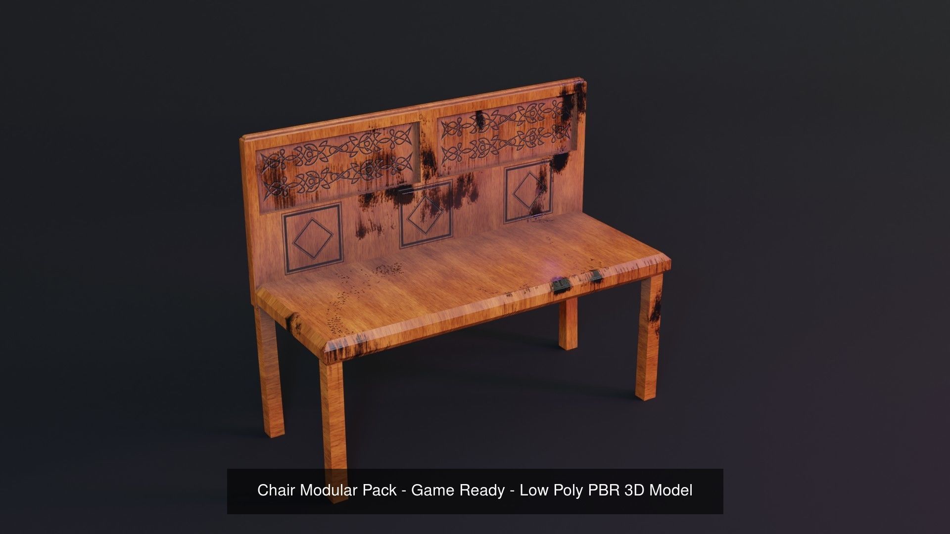 Chair Pack - Game Ready - Low Poly PBR 3D Model 3D Model Collection_3