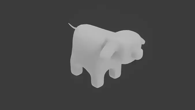 Base Mesh - Stylized Pig