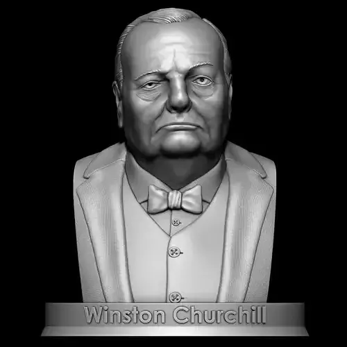WINSTON CHURCHILL 3D MODEL SCULPTURE 3D print model