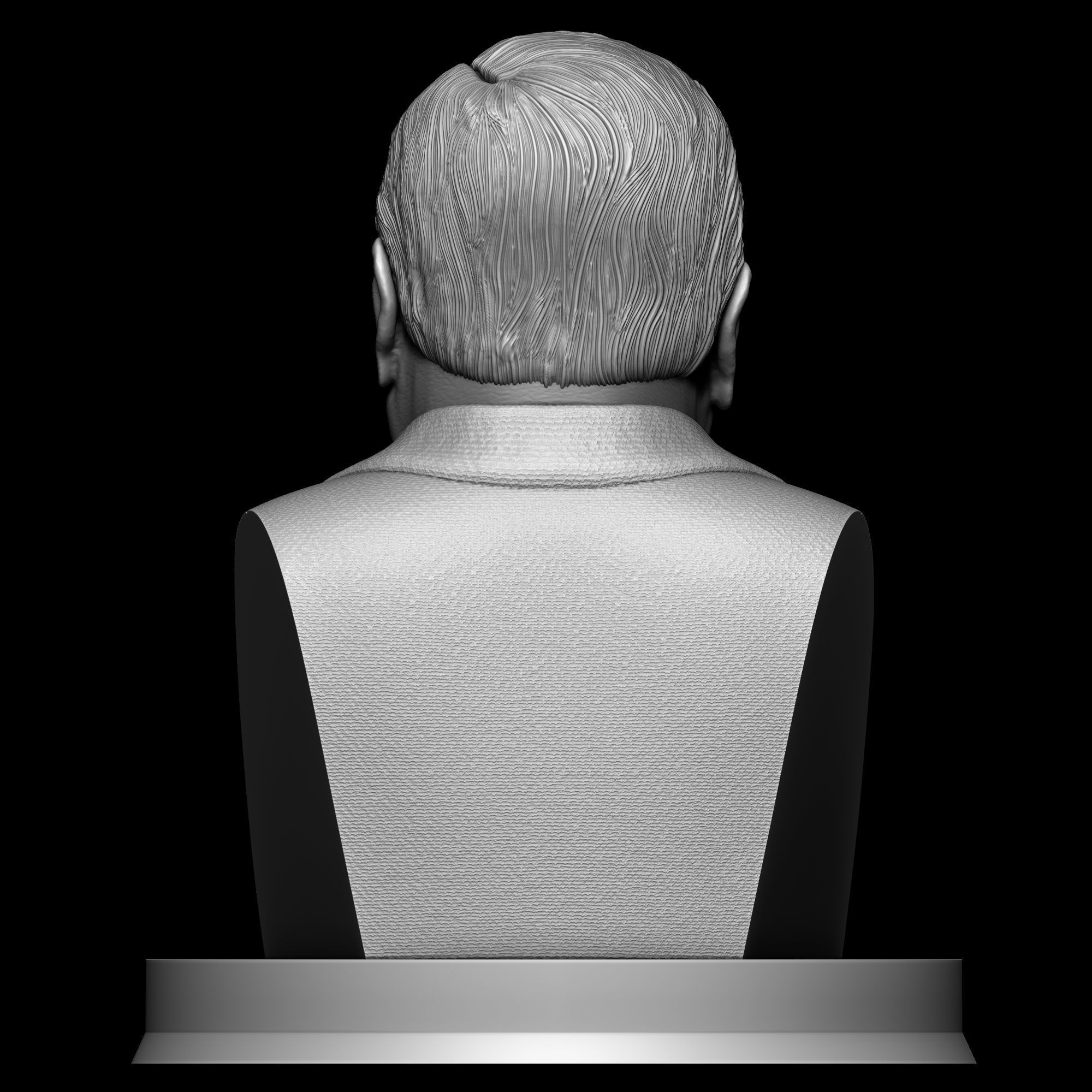 WINSTON CHURCHILL 3D MODEL SCULPTURE 3D print model_2