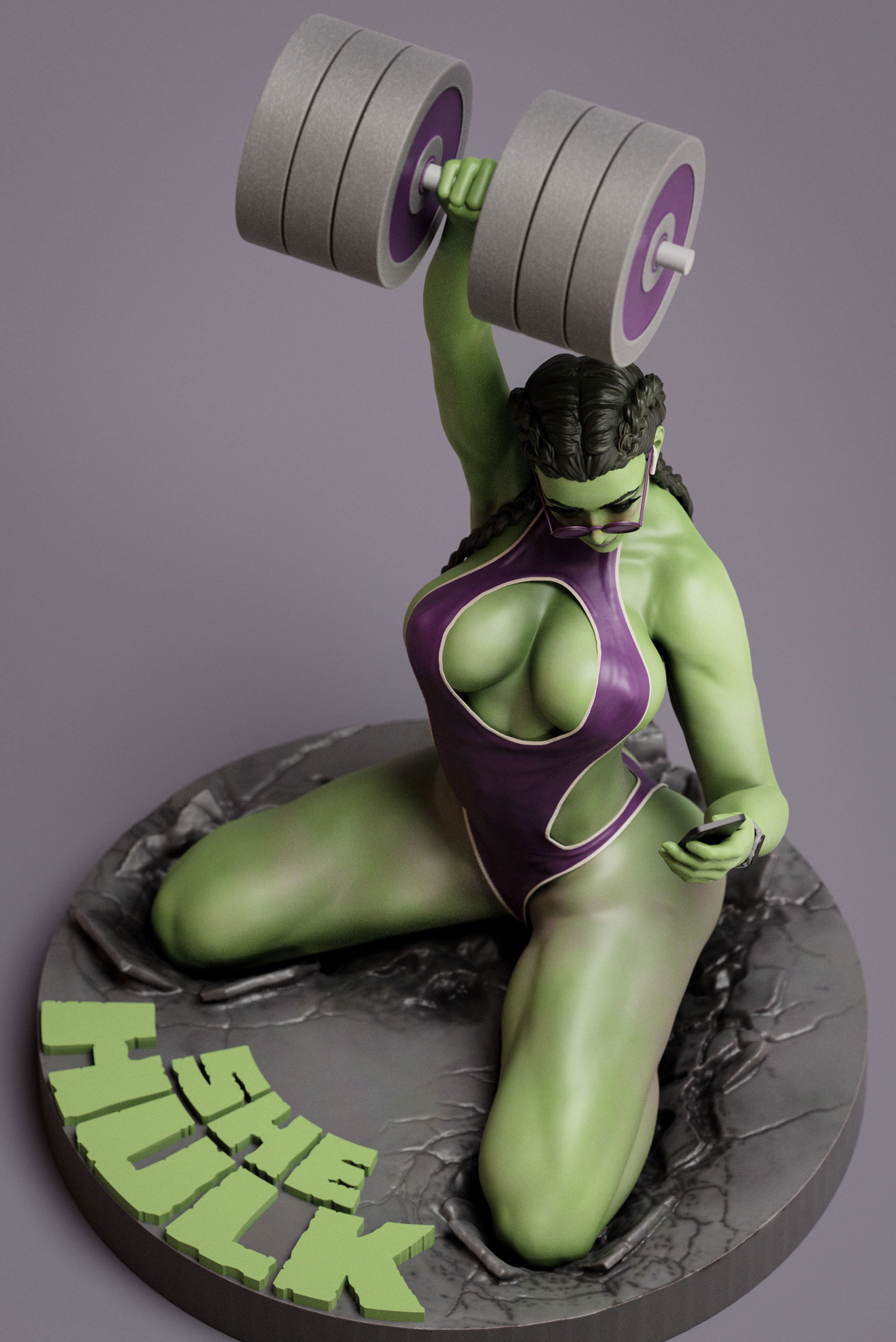 She Hulk 3D print model_2