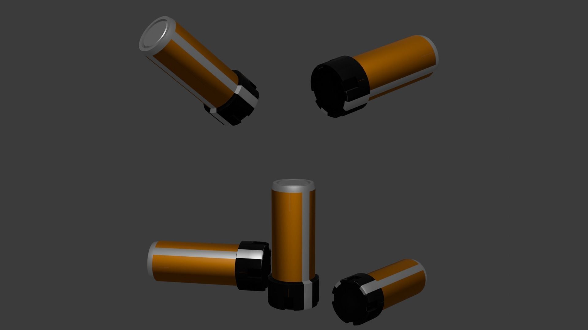 Sci-fi flare gun for games 3D model_7