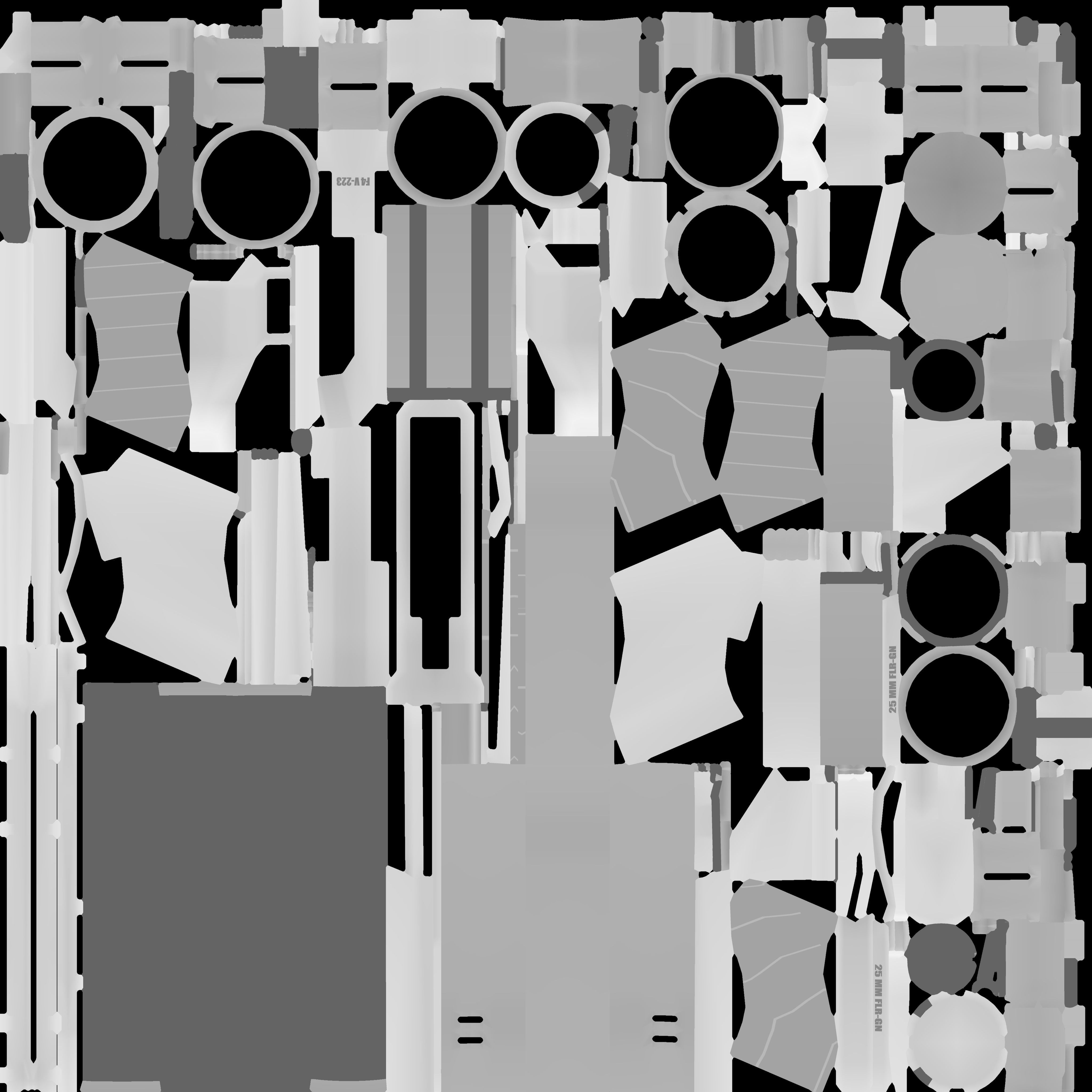 Sci-fi flare gun for games 3D model_10