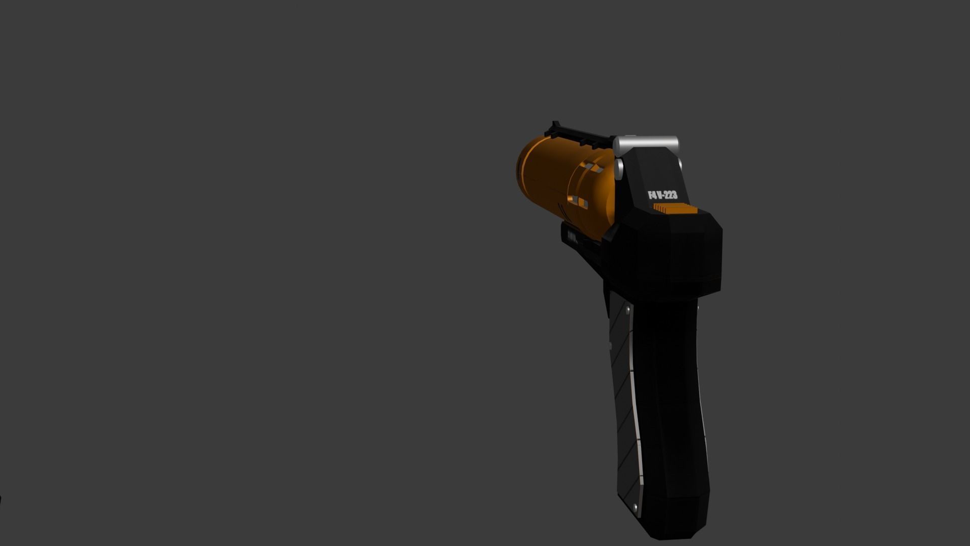 Sci-fi flare gun for games 3D model_3