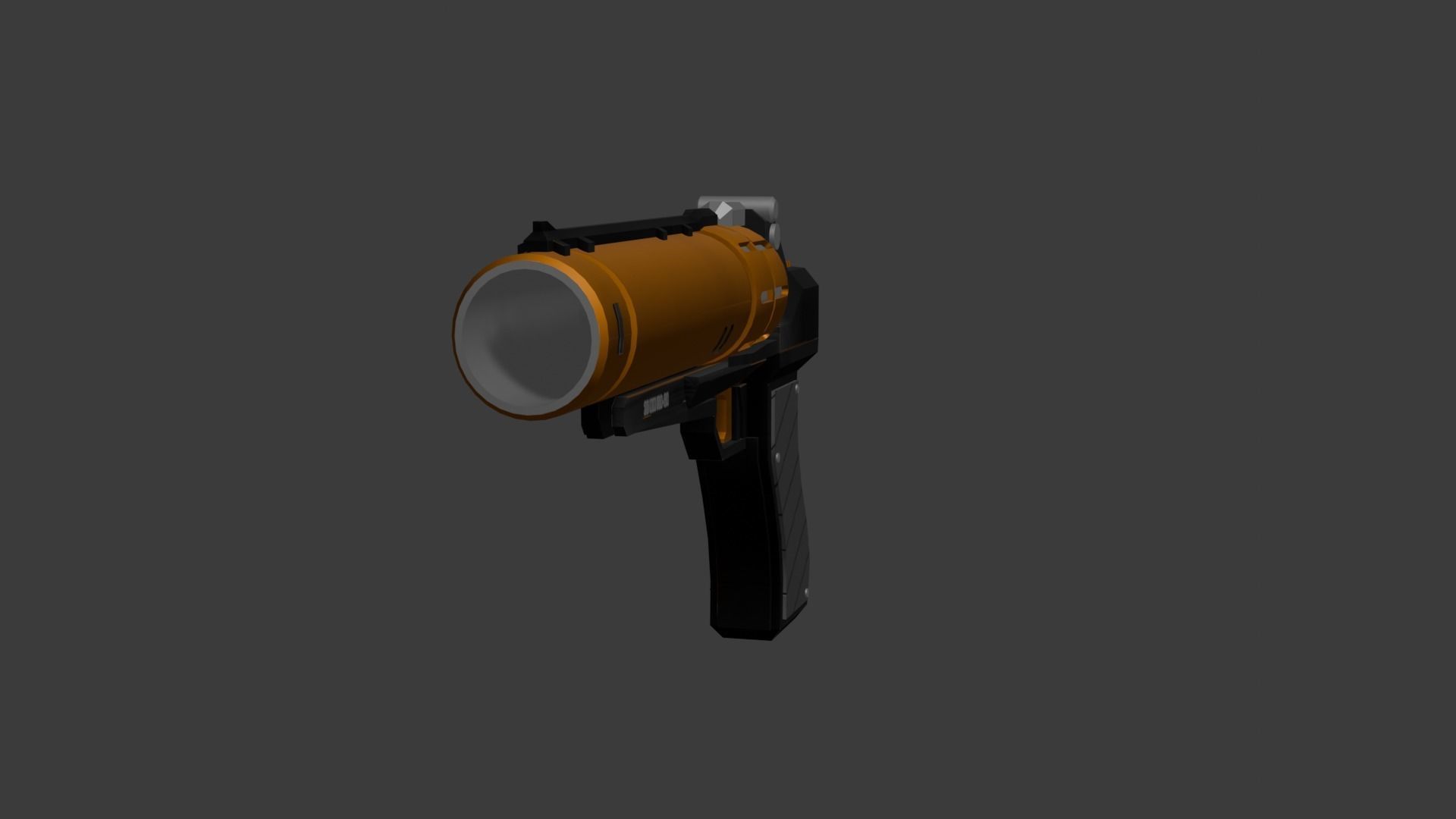 Sci-fi flare gun for games 3D model_6
