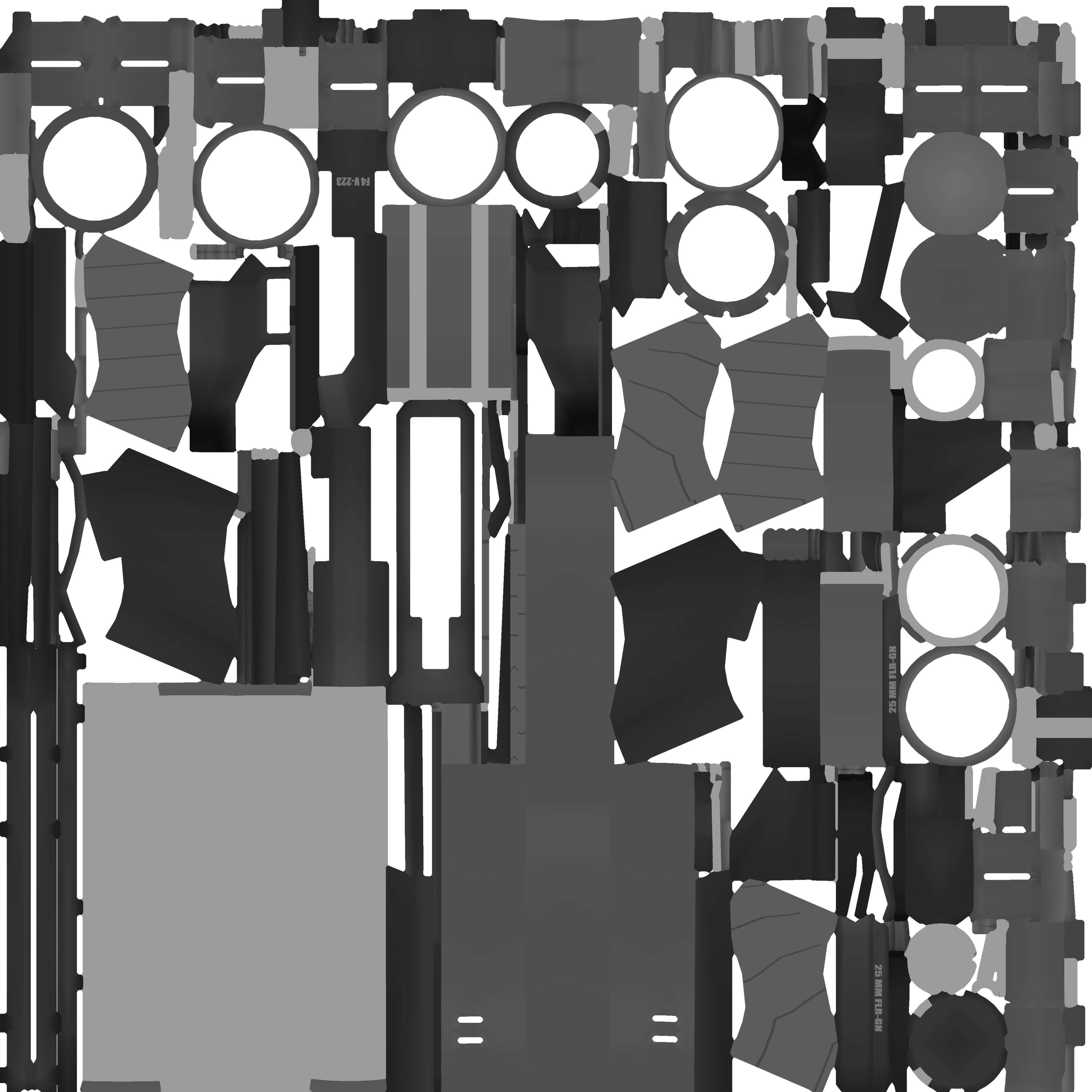 Sci-fi flare gun for games 3D model_11